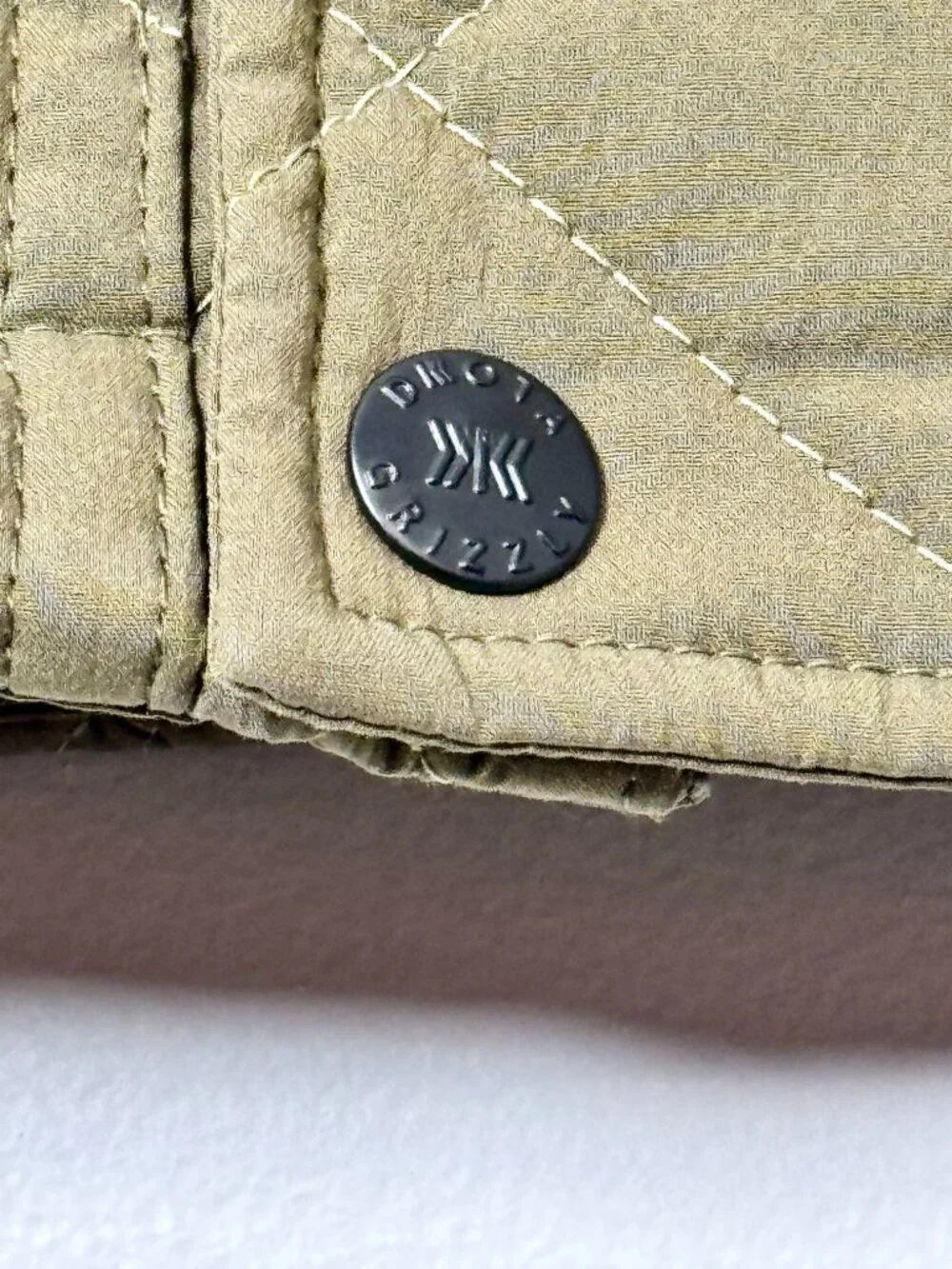 Dakota Grizzly Men's Nicco Stretch Quilted Western Olive Green Vest Sz M